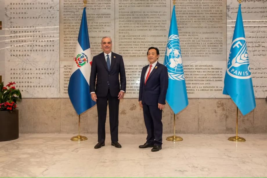 Qu Dongyu elogia a Abinader por su lucha contra el hambre