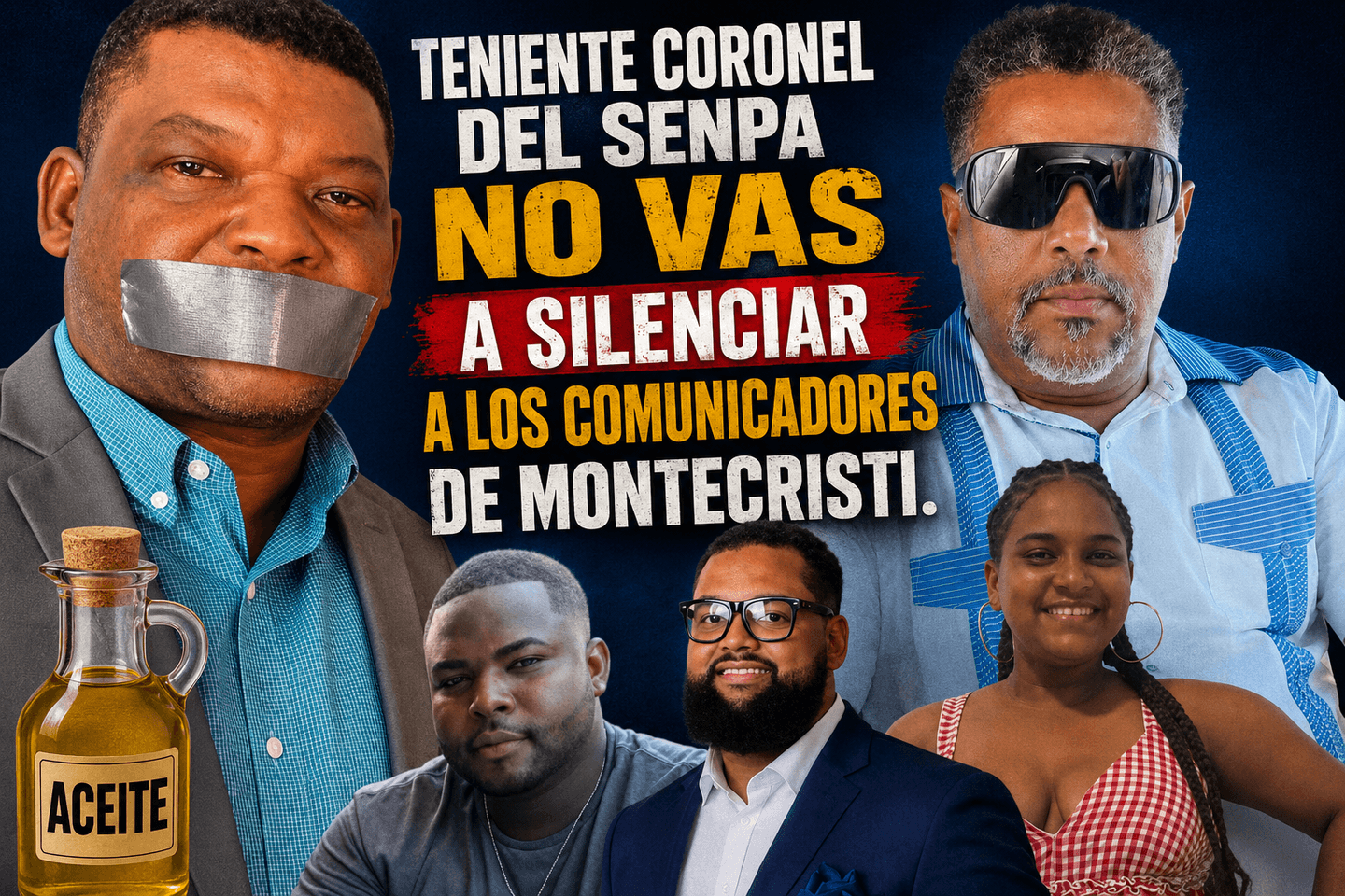 ¡Coronel del SENPA Odalis Victoriano Gutiérrez no impedirá a comunicadores de Montecristi informar a la población!