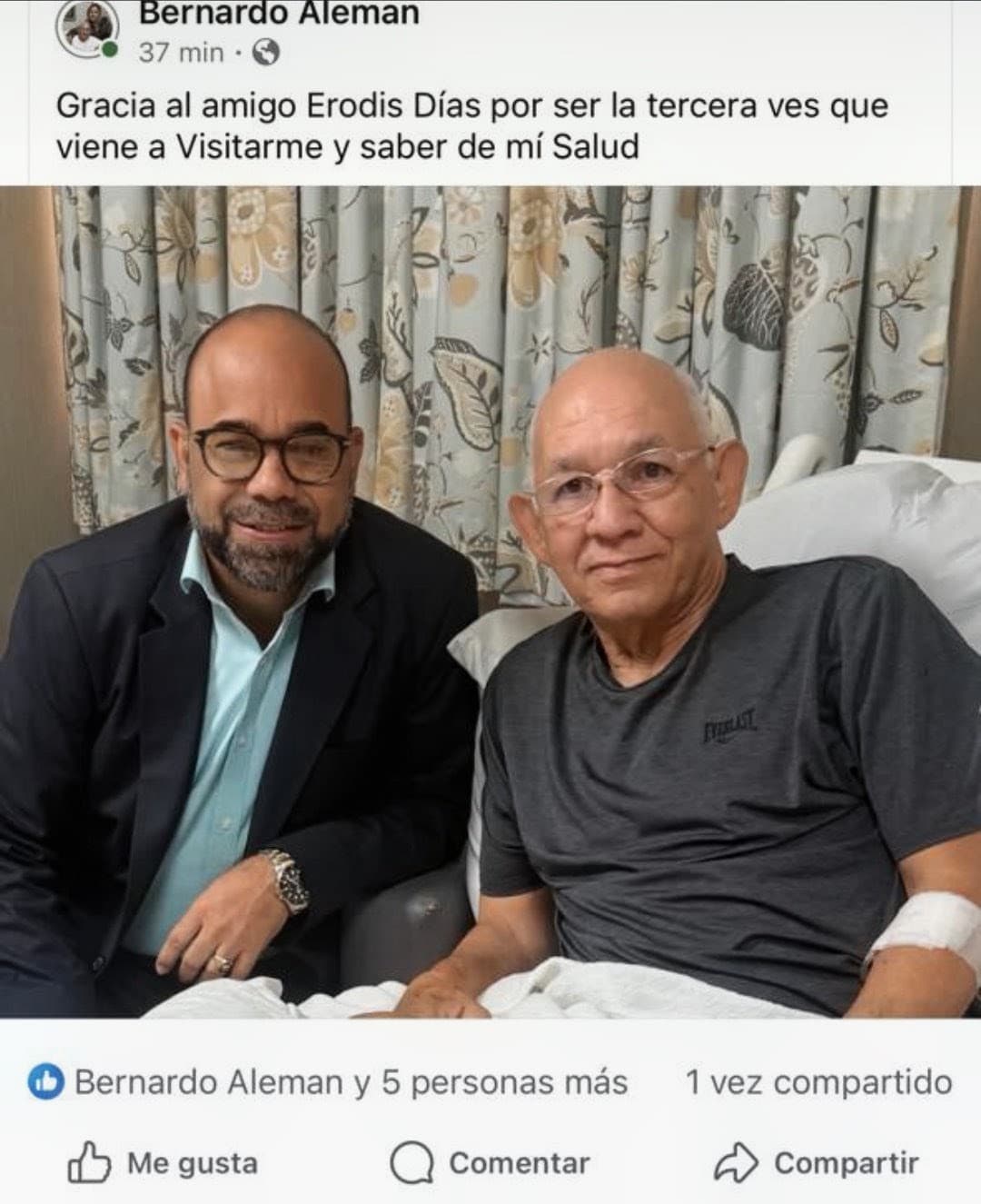 ERODIS DÍAZ VISITA POR TERCERA OCASIÓN AL SENADOR BERNARDO ALEMÁN